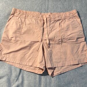 The North Face Pink Cargo Shorts with Elastic Waistband